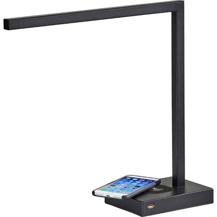 ABBEVILLE WIRELESS CHARGE DESK LAMP BRUSHED STEEL