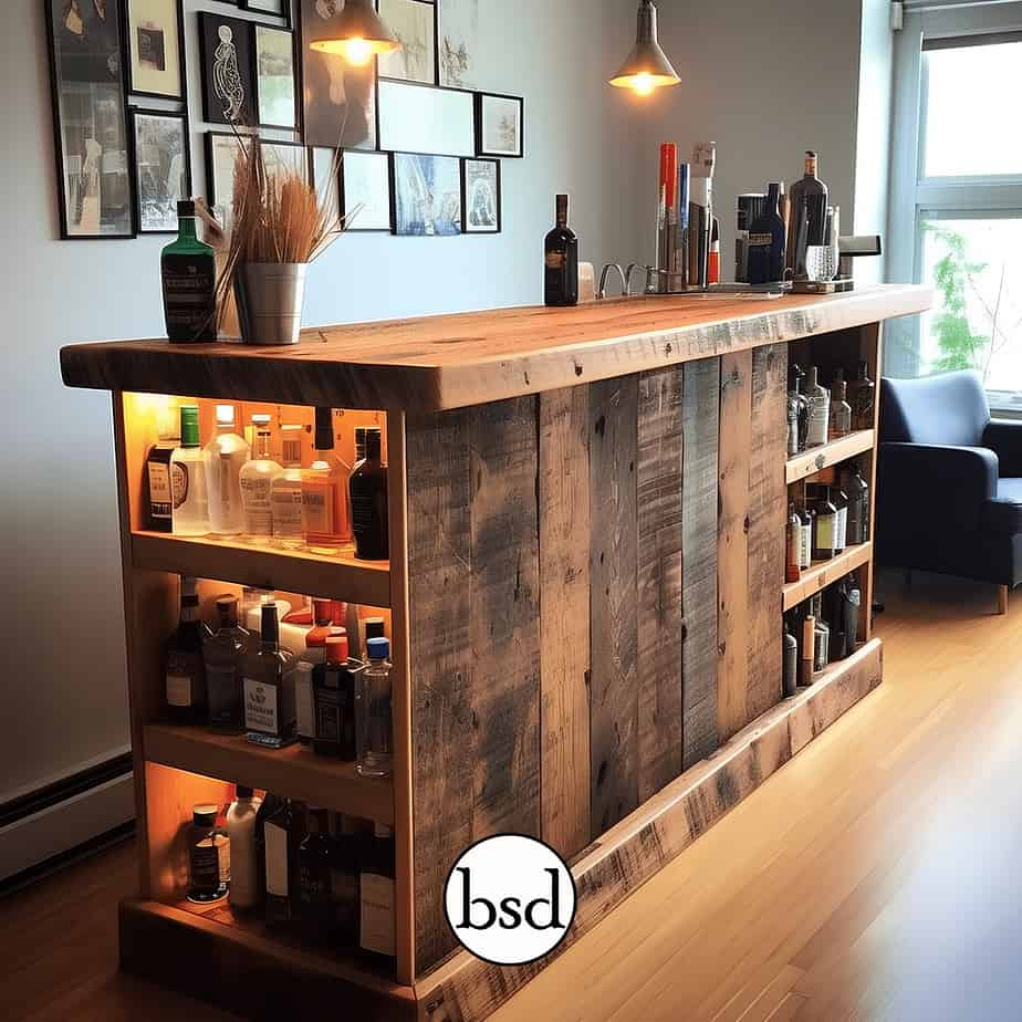 Awesome Man Cave Bar Interior Ideas On Budget BSD Interior Design Studio   Man Cave Bar Counter Using Repurposed Wood Logo Small 