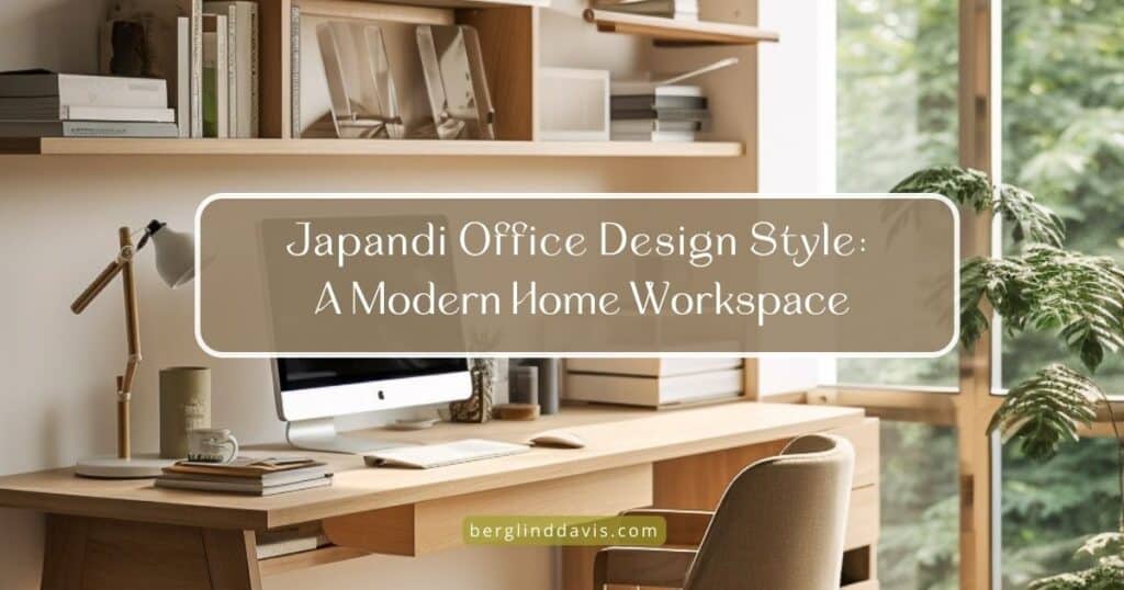 Japandi office design style: A modern home workspace