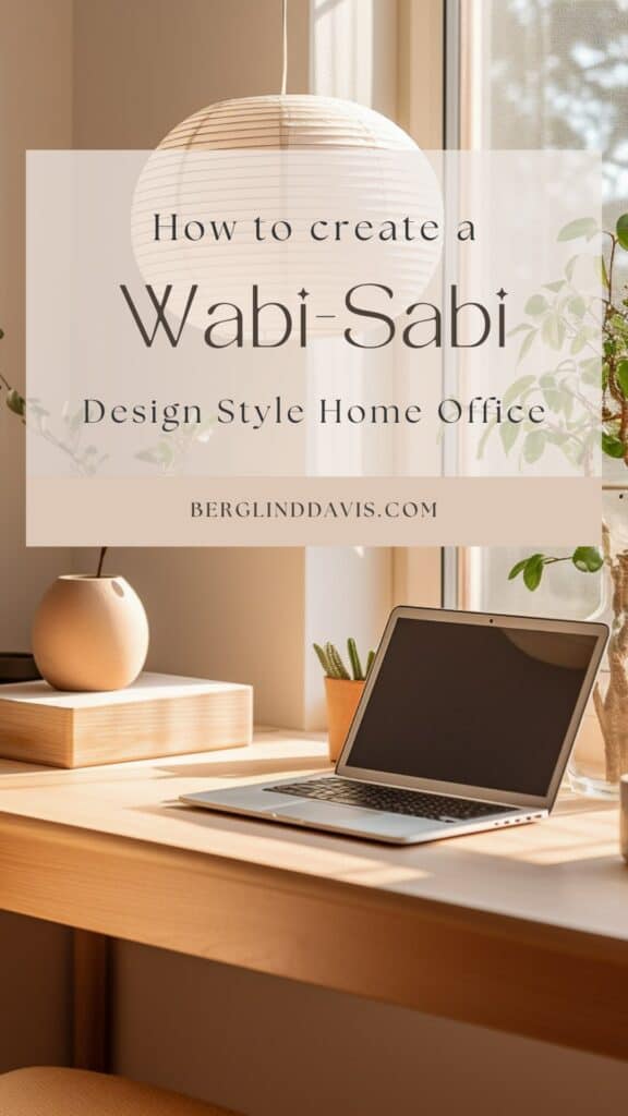 how to create a wabi sabi home office design
