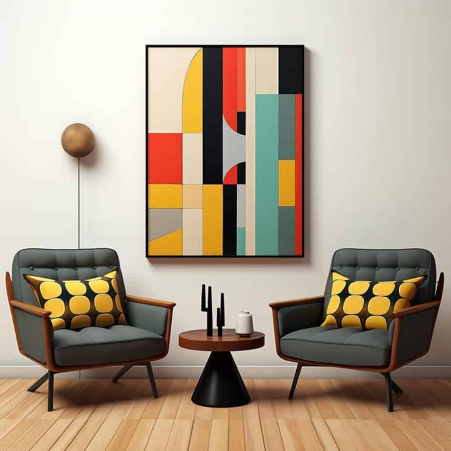 Mid century modern color palette and design trends. BSD Interior Design Studio